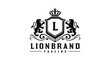 Royal Lion King - Luxury Crest Logo Vector