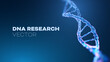 DNA research vector background. Futuristic medicine genome helix
