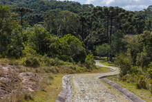 Stone Pathway At The Guartela State Park - Tibagi, PR - Brazil