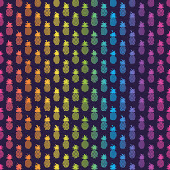 Wall Mural - Rainbow Gradient Seamless Pattern - Bright and colorful ombre gradient repeating pattern design