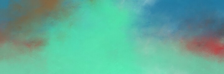 Aufkleber - decorative abstract painting background texture with cadet blue and medium aqua marine colors and space for text or image. can be used as horizontal background graphic