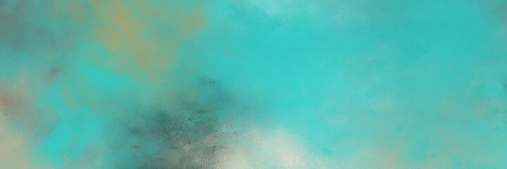 Poster - amazing cadet blue and medium aqua marine colored vintage abstract painted background with space for text or image. can be used as postcard or poster