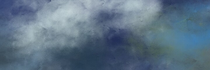 Poster - awesome abstract painting background graphic with dim gray, pastel blue and dark slate gray colors and space for text or image. can be used as horizontal background texture