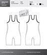 Singlet vector template. Wrestling tricot design template