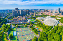 City Environment Of Wenhua Park Gymnasium, Foshan City, Guangdong Province, China