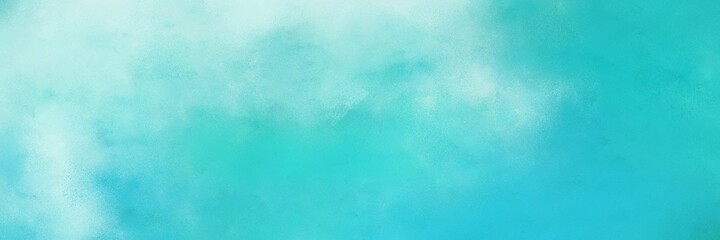 Poster - awesome medium turquoise, pale turquoise and sky blue colored vintage abstract painted background with space for text or image. can be used as postcard or poster