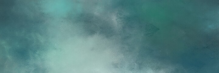 Poster - awesome teal blue, ash gray and cadet blue colored vintage abstract painted background with space for text or image. can be used as postcard or poster
