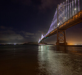 Wall Mural - san francisco bay bridge at night