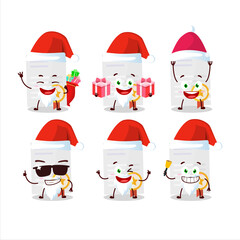 Poster - Santa Claus emoticons with award diploma cartoon character