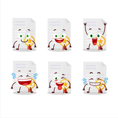 Sticker - Cartoon character of award diploma with smile expression