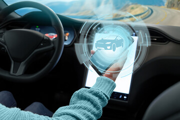 Poster - Driver controls an autonomous car using a smartphone