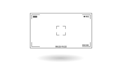 Wall Mural - Camera interface. Viewfinder icon with shadow