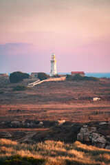 Wall Mural - Beautiful view over Paphos Lighthouse, Paphos, Cyprus, Europe. One of the top tourist attractions in Paphos and Cyprus.