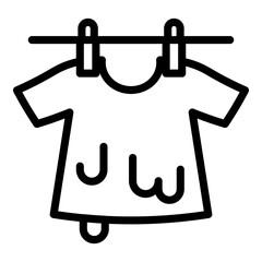 Poster - hang dry icon. outline hang dry vector icon for web design isolated on white background