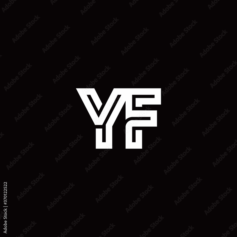 YF monogram logo with abstract line Stock Vector | Adobe Stock