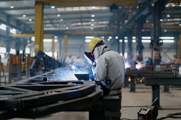 Wall Mural - worker working in factory