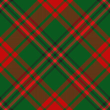 Red And Green Argyle Plaid. Textile Pattern Design For Pillows, Shirts, Dresses, Tablecloth Etc.