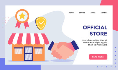 Wall Mural - official store facade store campaign for web website home homepage landing page template banner with