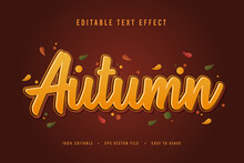 Decorative Autumn Font And Alphabet Vector