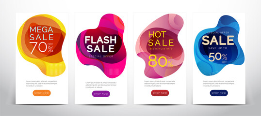 Canvas Print - Set of Modern promotion square - Vector website, banners design, discount and promotion background, social media, poster, flyer, mobile apps, Email ad newsletter designs.