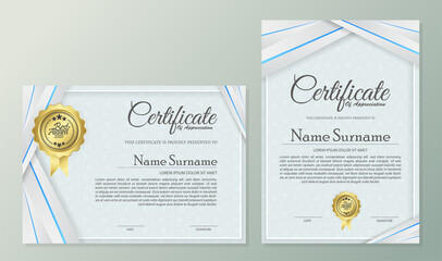 Wall Mural - Professional certificate template diploma award design