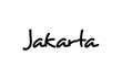 © dragomirescu - Jakarta city handwritten word text hand lettering. Calligraphy text. Typography in black color
