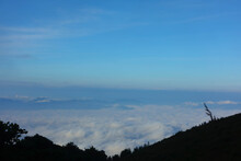 Viewpoint With Cloud And Blue Sky At Kew Mae Pan Nature Trail On Doi Inthanon National Park, Chiangmai, Thailand