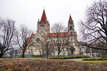 Wall Mural - St. Francis of Assisi Church in Vienna, Austria