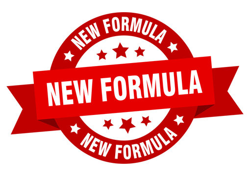 new formula round ribbon isolated label. new formula sign