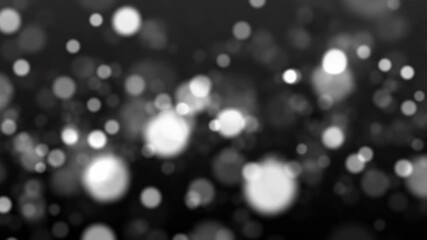 Aufkleber - Seamless Loop Bokeh Blurry Black White Circle Particle Floating 4K Resolution Copy Space Animation Background.