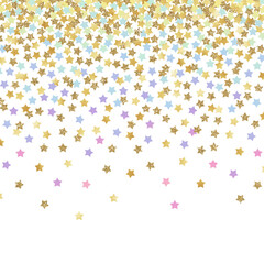 Sticker - Falling Confetti Background - Colorful confetti falling on solid white background