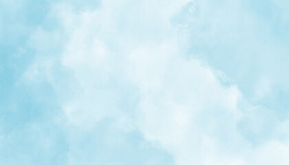 Leinwandbilder - Abstract Bluesky  Water color background, Illustration, texture for design