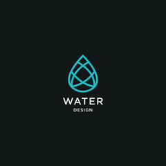 Wall Mural - Water drop symbol logo design template icon. May be used in ecological, medical, chemical, food and oil design.