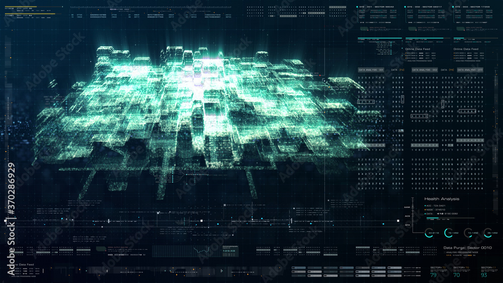 Futuristic holographic data sequence simulation of artificial neural ...