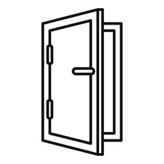 Poster - home installed window icon. outline home installed window vector icon for web design isolated on whi