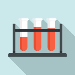 Sticker - Gynecologist test tubes icon. Flat illustration of gynecologist test tubes vector icon for web design