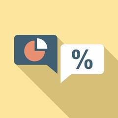 Poster - Conversion rate chat icon. Flat illustration of conversion rate chat vector icon for web design