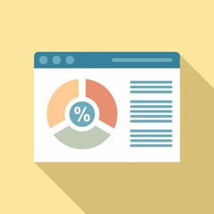 Aufkleber - Conversion rate web page icon. Flat illustration of conversion rate web page vector icon for web design