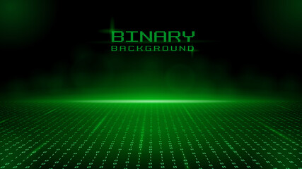 Matrix style binary code digital background