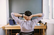 © Alexander - Professional photographer resting at workplace in office