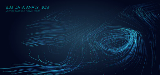 Poster - Music abstract background blue. Data technology abstract futuristic illustration. Big data visualization. EPS 10.