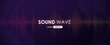© Ihor - Sound wave. Digital music equalizer. Beautiful abstract minimal background. Simple modern style. Purple neon color. Pulse line. Volume. Flat style vector illustration.
