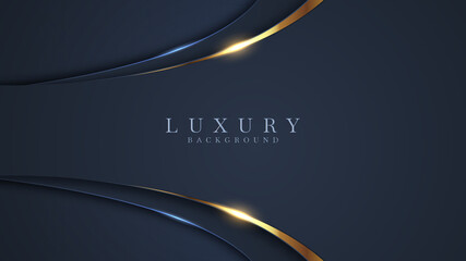 Dark and gold abstract background luxury shapes. Vector illustration.
