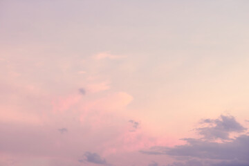 Wall Mural - Beautiful vanilla sky with clouds before sunset in the evening, Nature background