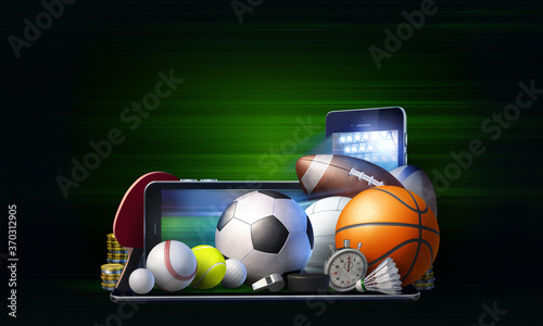 Fotografía Abstract concept of live betting on the outcome of sporting events