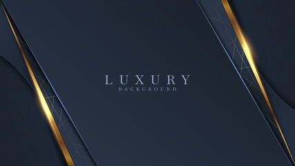 Dark and gold abstract background luxury shapes. Vector illustration.