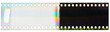 © Simon - Beginning of 35mm negative film strip, first frame on white background, real scan of film material with funny scanning light interferences on the film material.