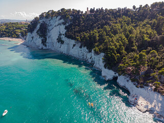 Wall Mural - aerial view of the coastal line in Italy