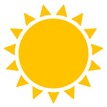 Gz880 GrafikZeichnung - Heat / Sun Icon. - Brightness Yellow Sun. - Simple Template / Logo - Square Xxl G9857