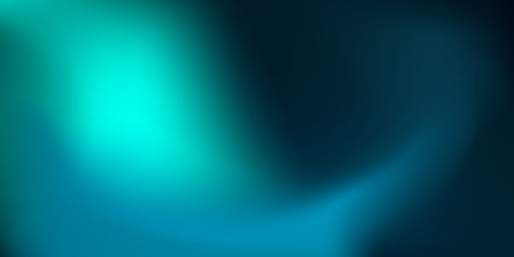 Abstract dark teal background with light wave. Blurred turquoise water backdrop. Vector illustration for your graphic design, banner, wallpaper or poster, website